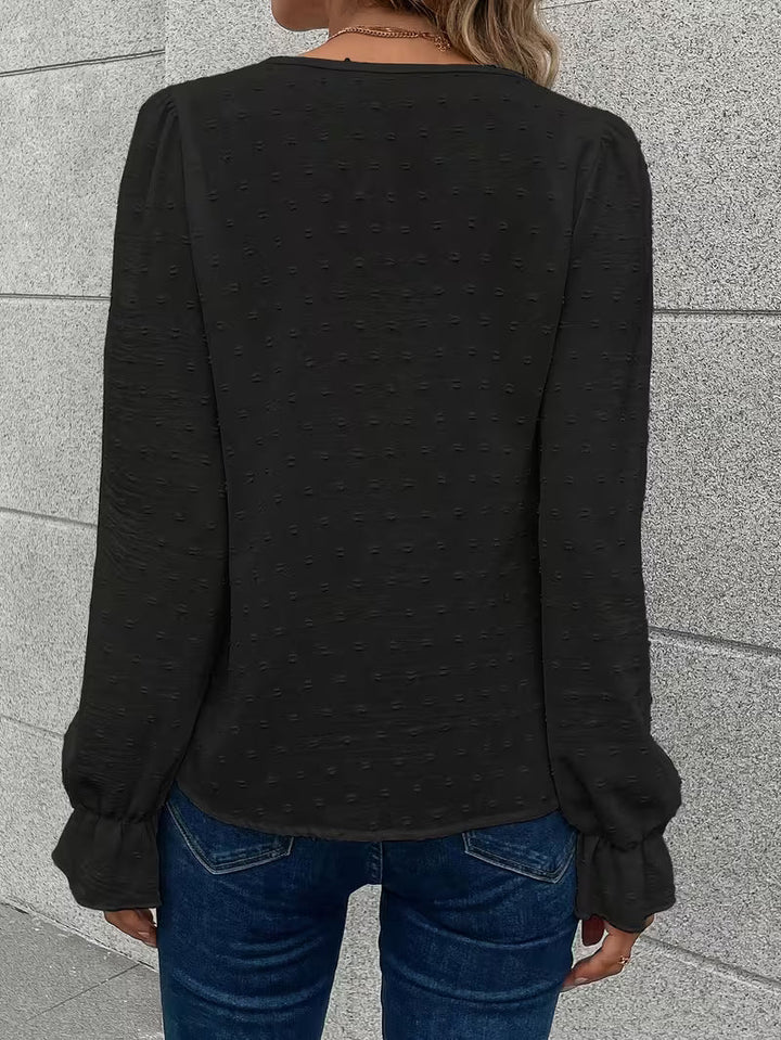 Rejina – Elegante Bluse Mit Spitzenkragen