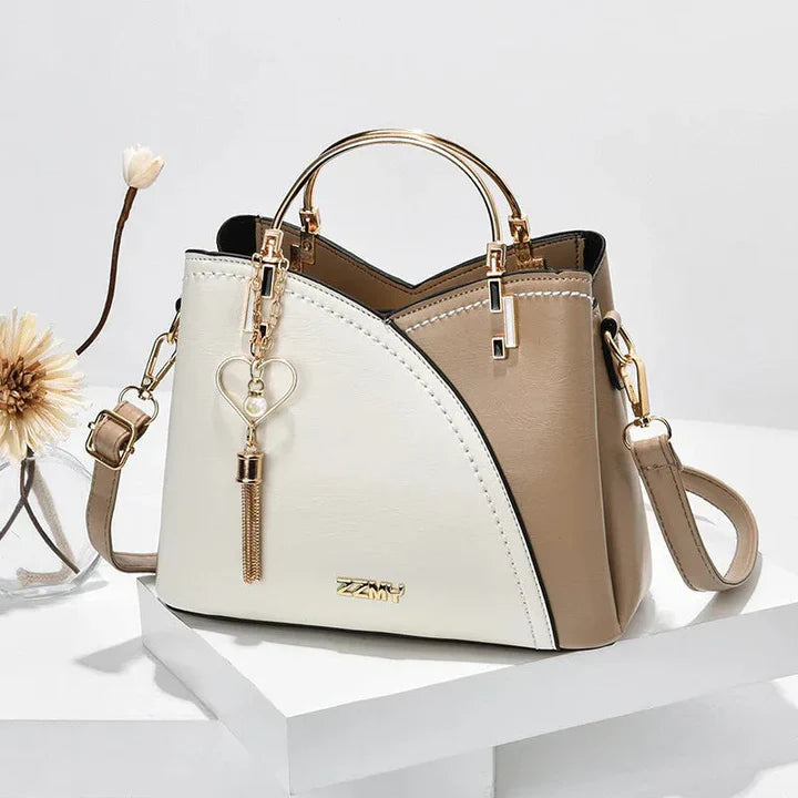 Orianna – Moderne Zweifarbige Handtasche Mit Signatur