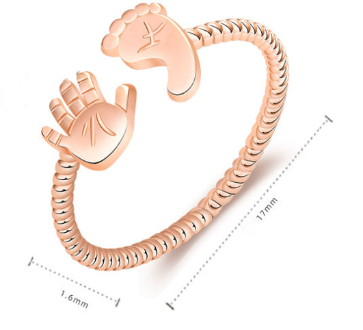 PalmBliss – Wunderschöner Ring für Mama, Baby, Handfläche und Füße