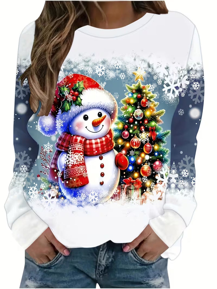 Jeila – Weihnachts-Sweatshirt Mit Grenzüberschreitendem Aufdruck