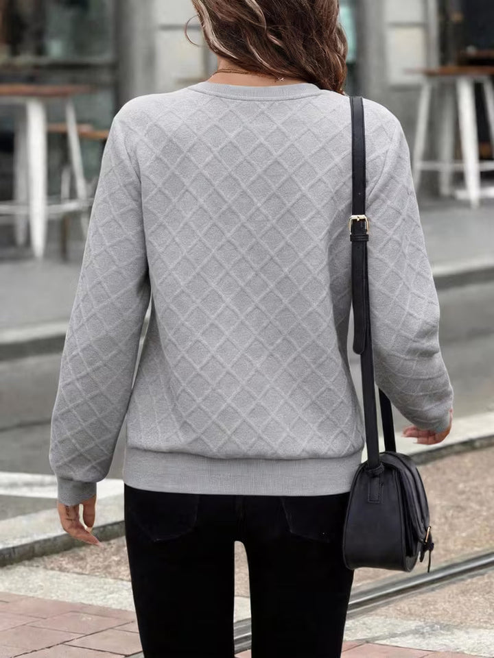 Juliet – Langärmliges Sweatshirt mit Strukturiertem Reißverschluss am Kragen