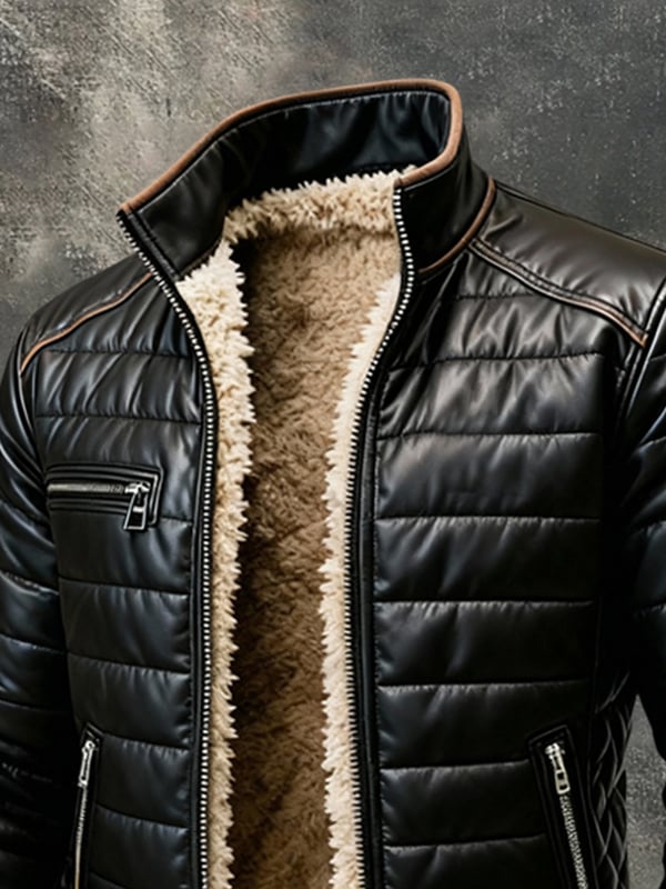 Griezmann – Vintage Outdoor Jacke Mit Weichem Leder