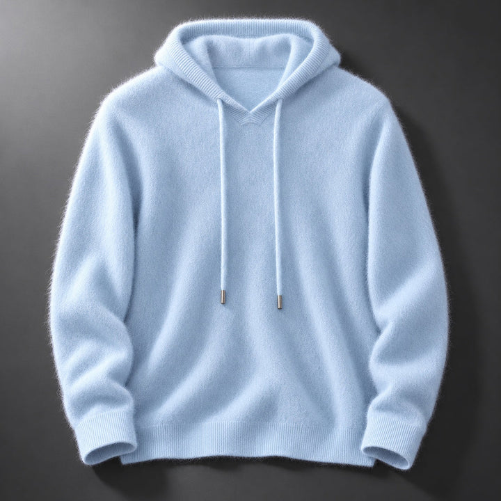 Fynch – Strick-Hoodie mit Kordelzug und Gerippten Bündchen