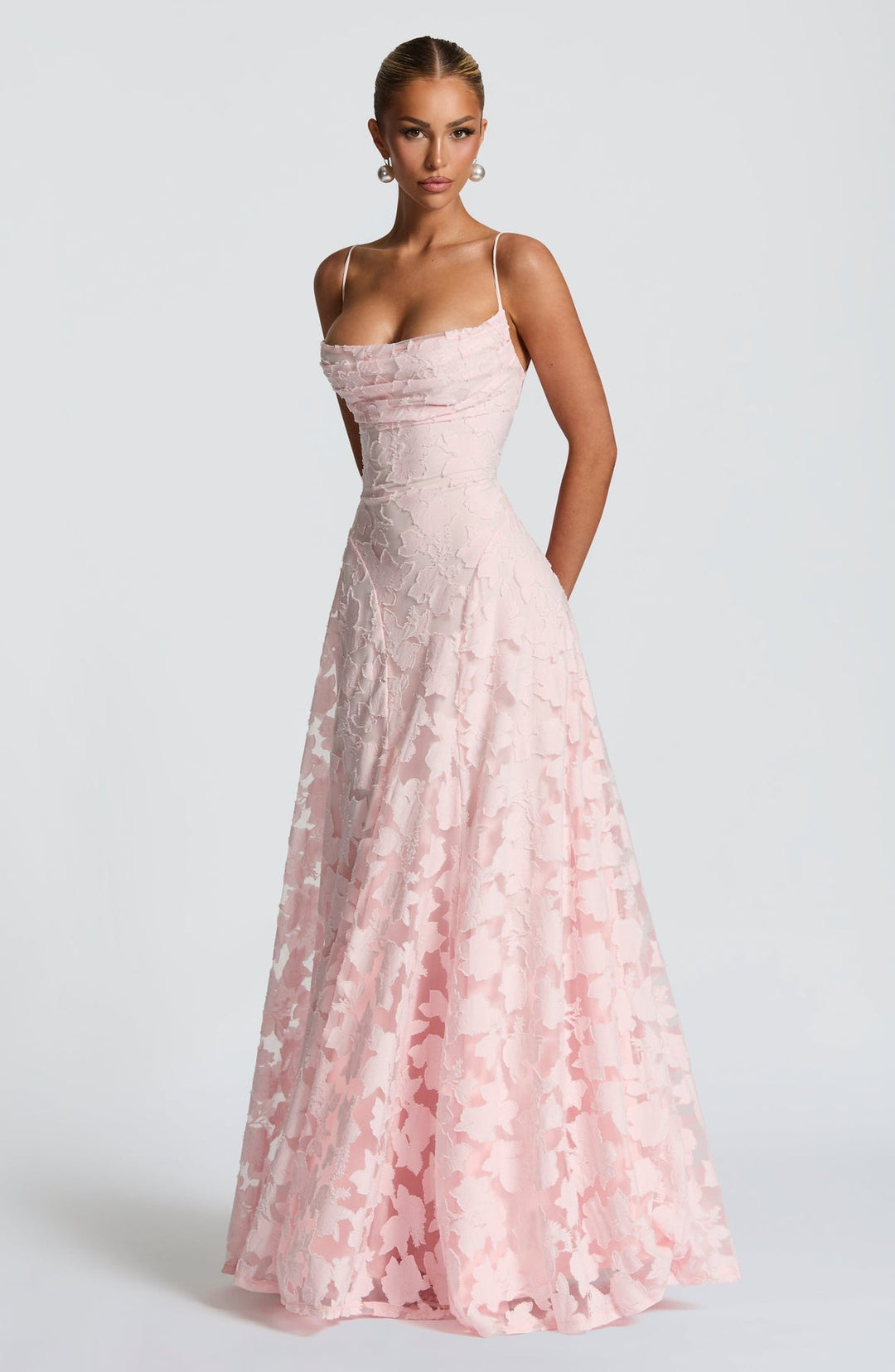 Kaleah – Maxikleid mit Spitzenoberteil
