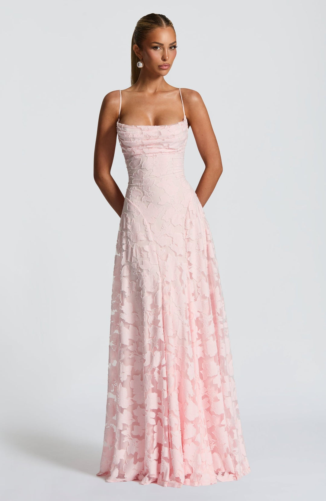 Kaleah – Maxikleid mit Spitzenoberteil