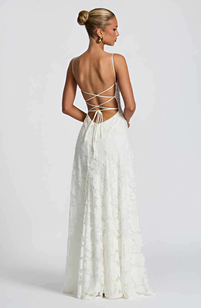 Kaleah – Maxikleid mit Spitzenoberteil
