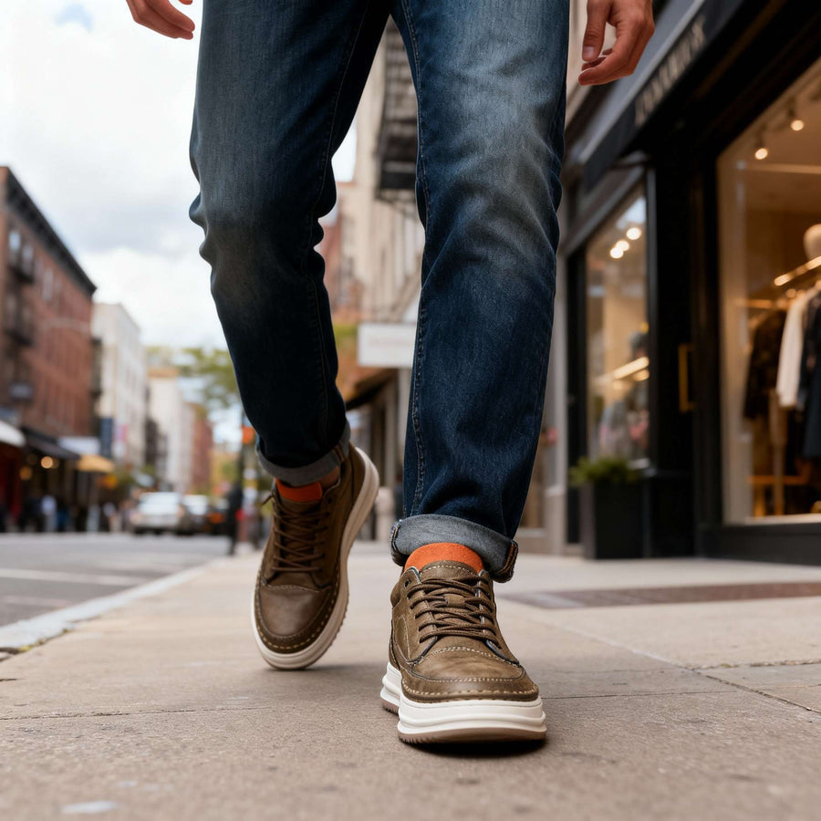 Harold - Turnschuh Aus Leder Mit Schnürung
