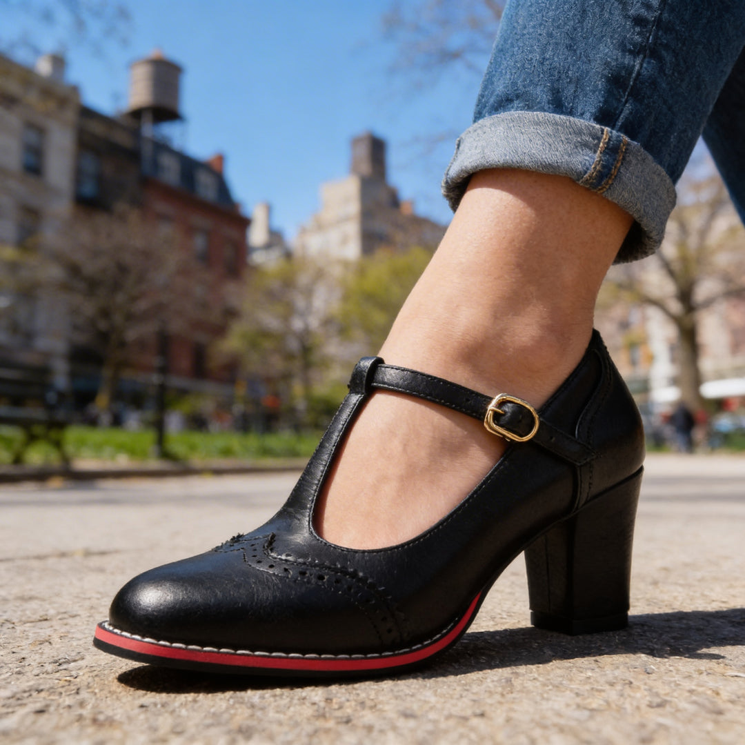 Fiorella - Klassische Pumps Mit Riemchen Und Mittelhohem Absatz