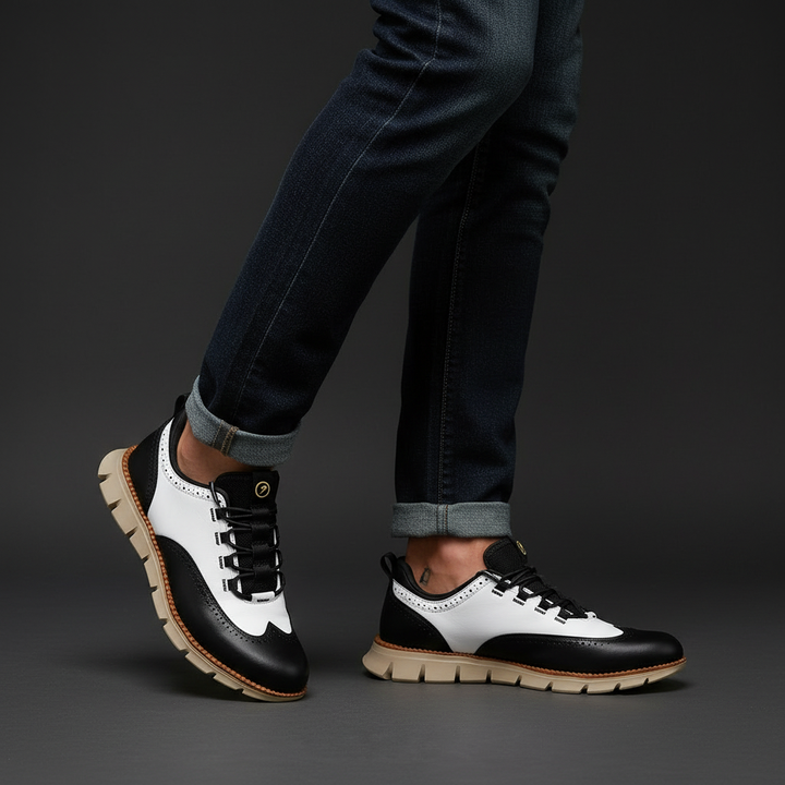 Heijnen – Sneaker Aus Leder im Wingtip Brogue Stil