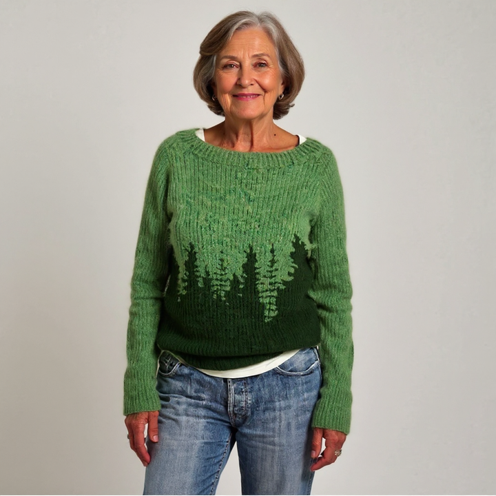 Lenzini - Klassischer Isländischer Strick Pullover Aus Wolle