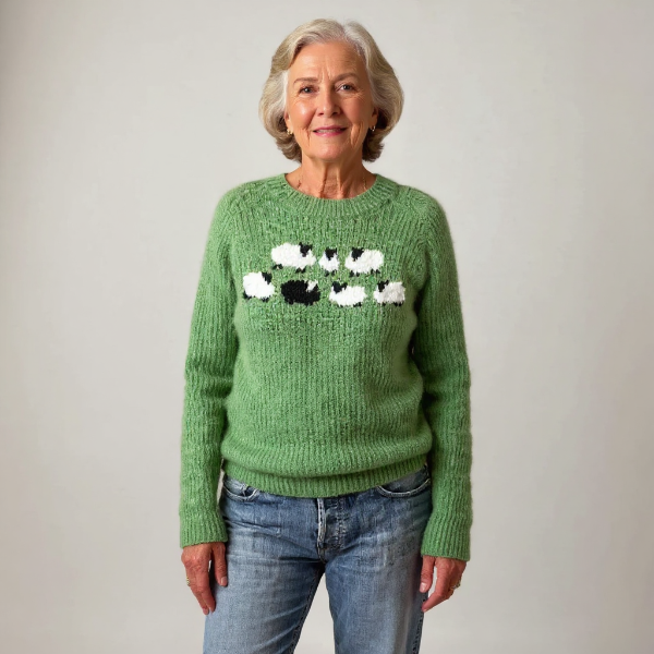 Isabellaa - Handge Fertigt Woll Pullover