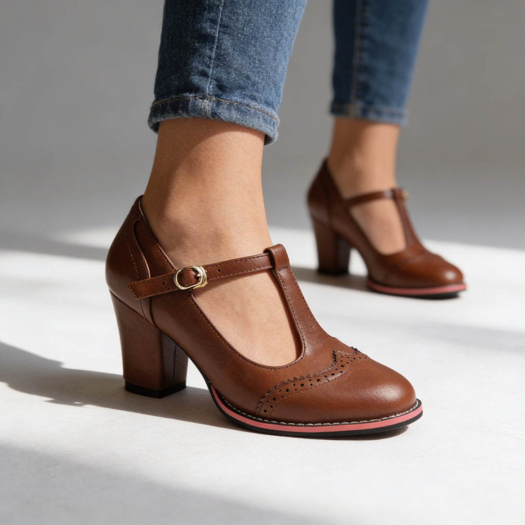 Fiorella - Klassische Pumps Mit Riemchen Und Mittelhohem Absatz
