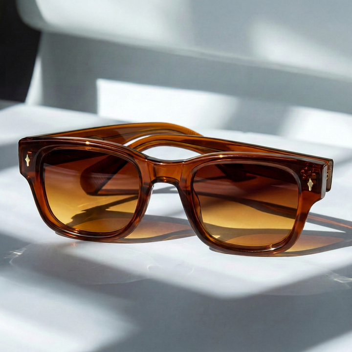 Milo – Sonnenbrille mit Quadratischem Rahmen und Getönten Gläsern