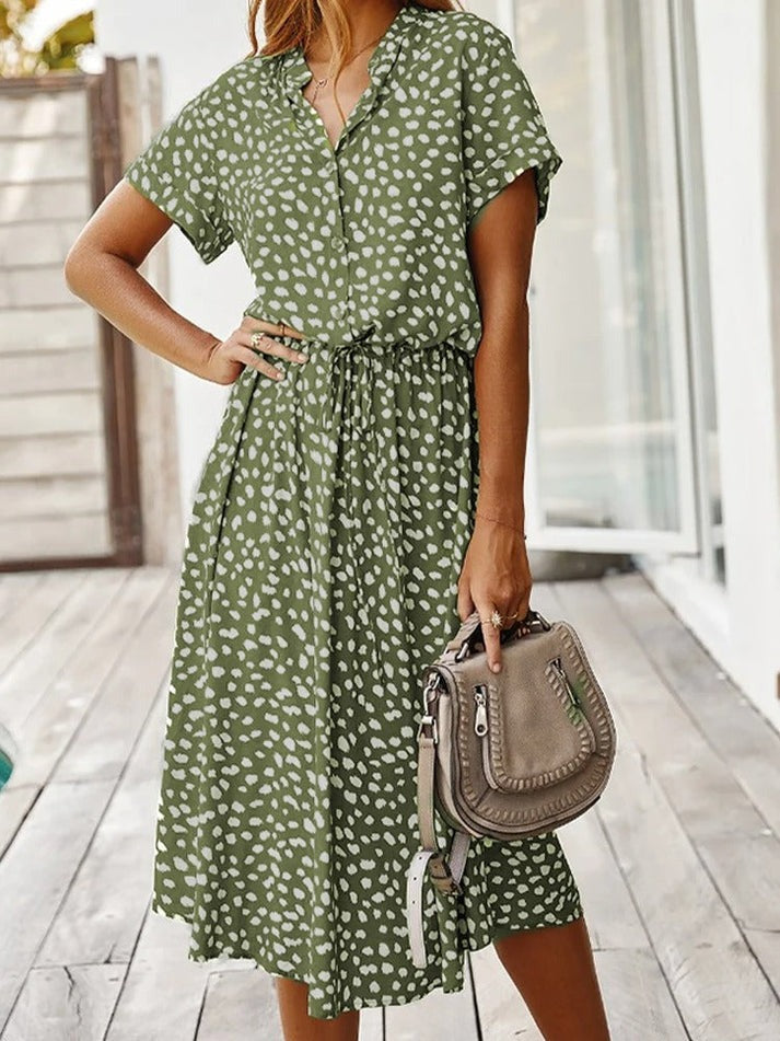 Carine - V Ausschnitt Kleid