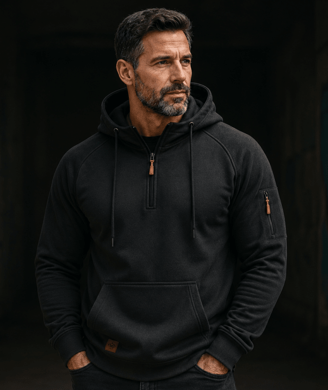 Juventus - Quarter Zip Hooded Sweatshirt
