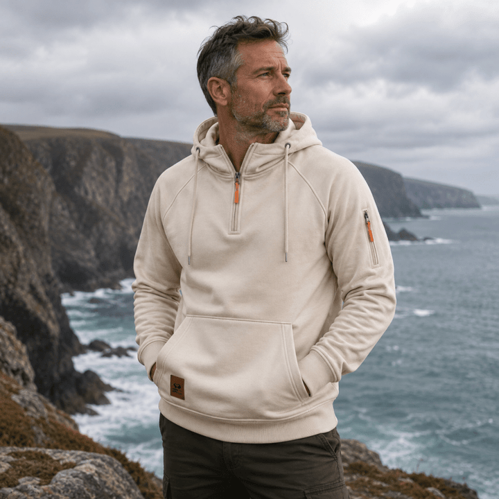 Juventus - Quarter Zip Hooded Sweatshirt
