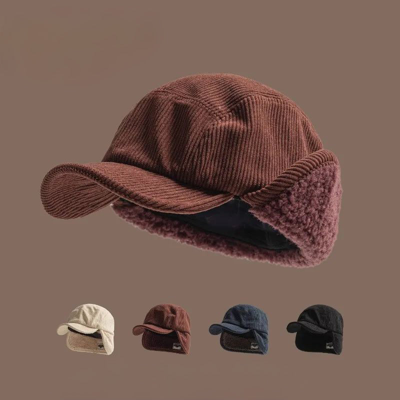 CozyFlaps – Gerippte Mütze mit Ohrenklappen