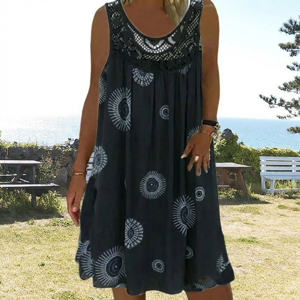 Paduch – Lässiges ärmelloses Sommer Kleid Mit Drucken