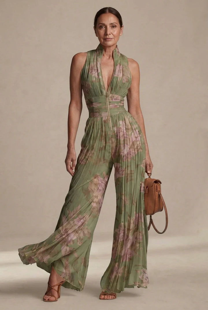 Perrine - Jumpsuit Aus Plissiertem Chiffon