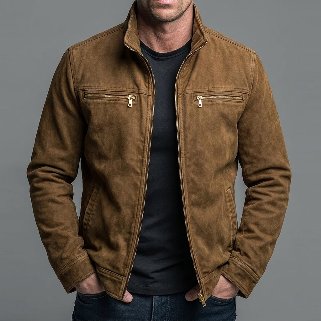 Narick – Lässige Jeansjacke MIT Reißverschluss