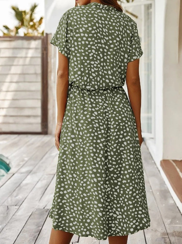 Carine - V Ausschnitt Kleid