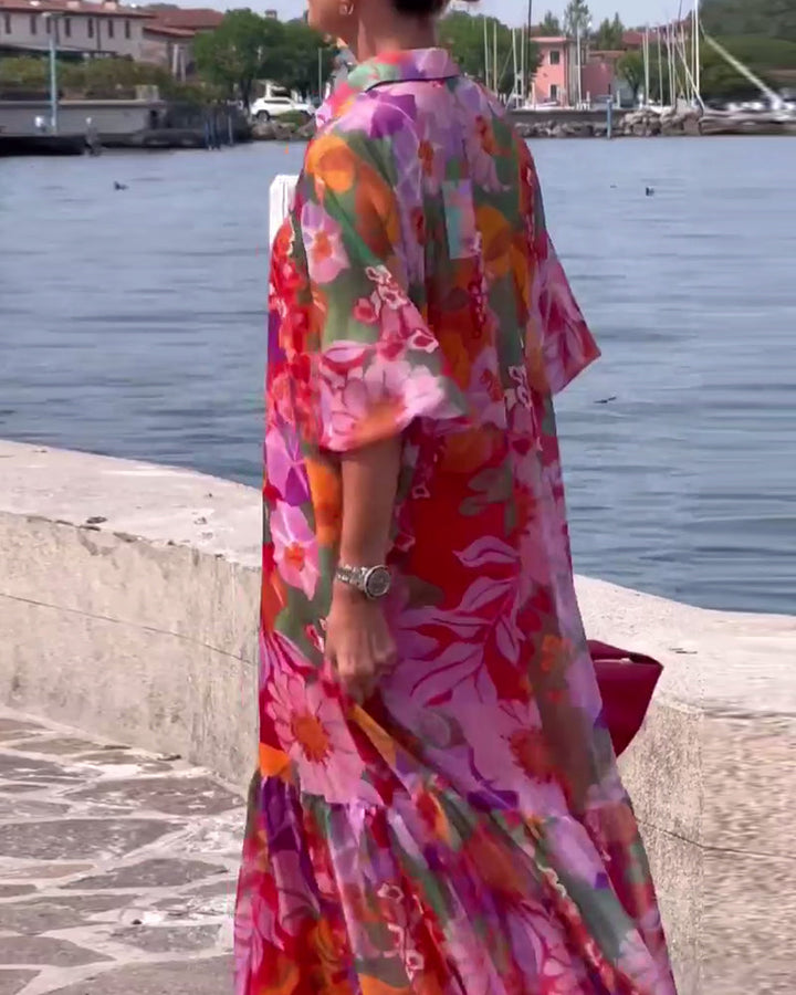 Tanisha - Langes Geblümtes Kleid