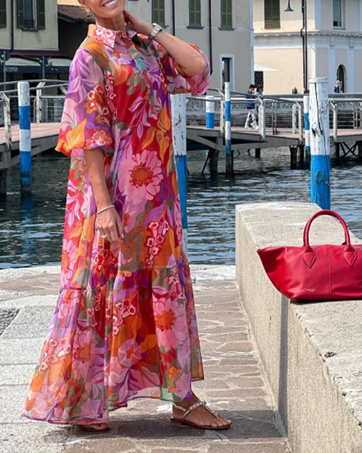 Tanisha - Langes Geblümtes Kleid