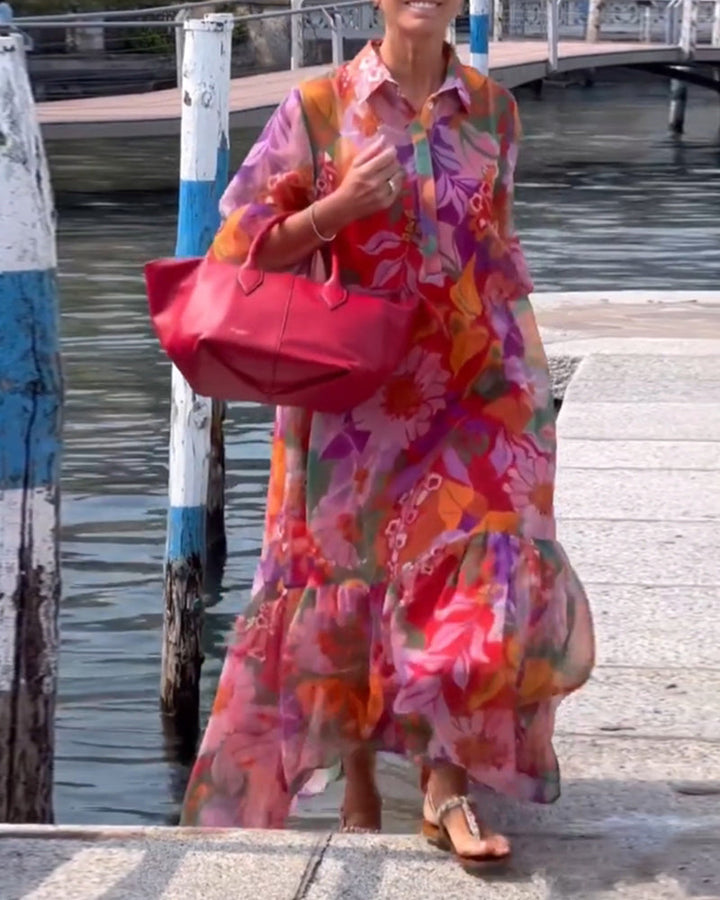 Tanisha - Langes Geblümtes Kleid