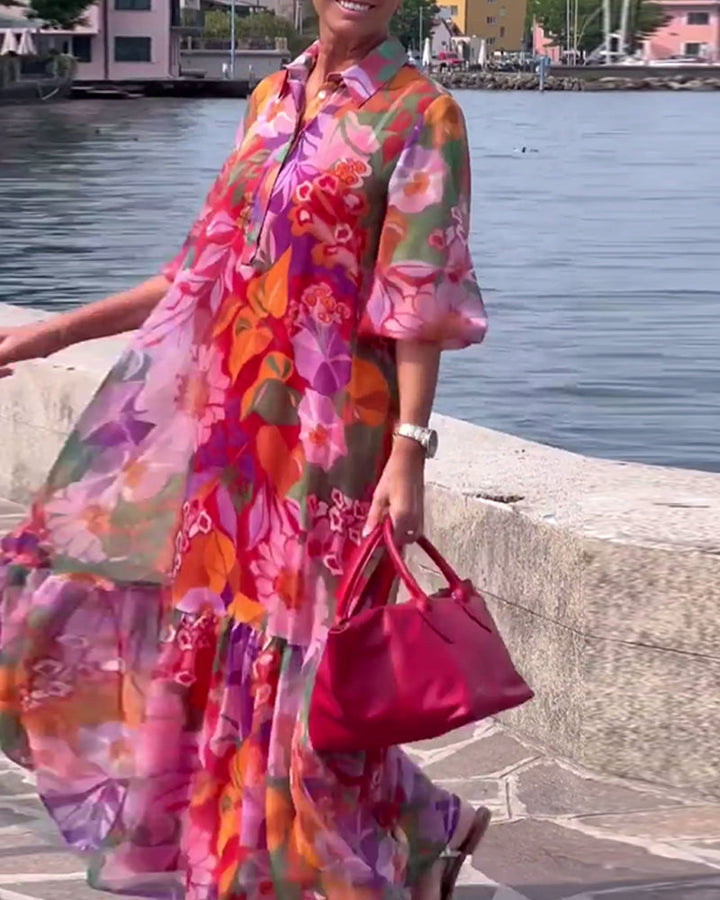 Tanisha - Langes Geblümtes Kleid