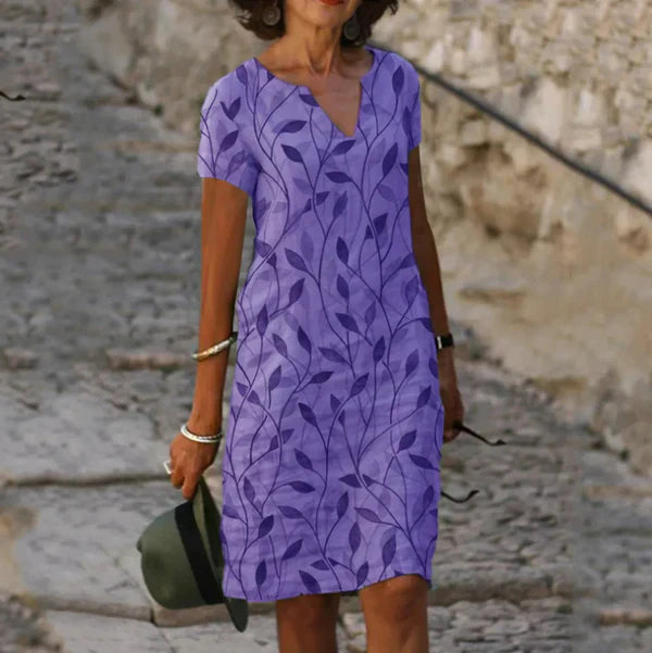 Jette - Lässiges Bedrucktes Kleid