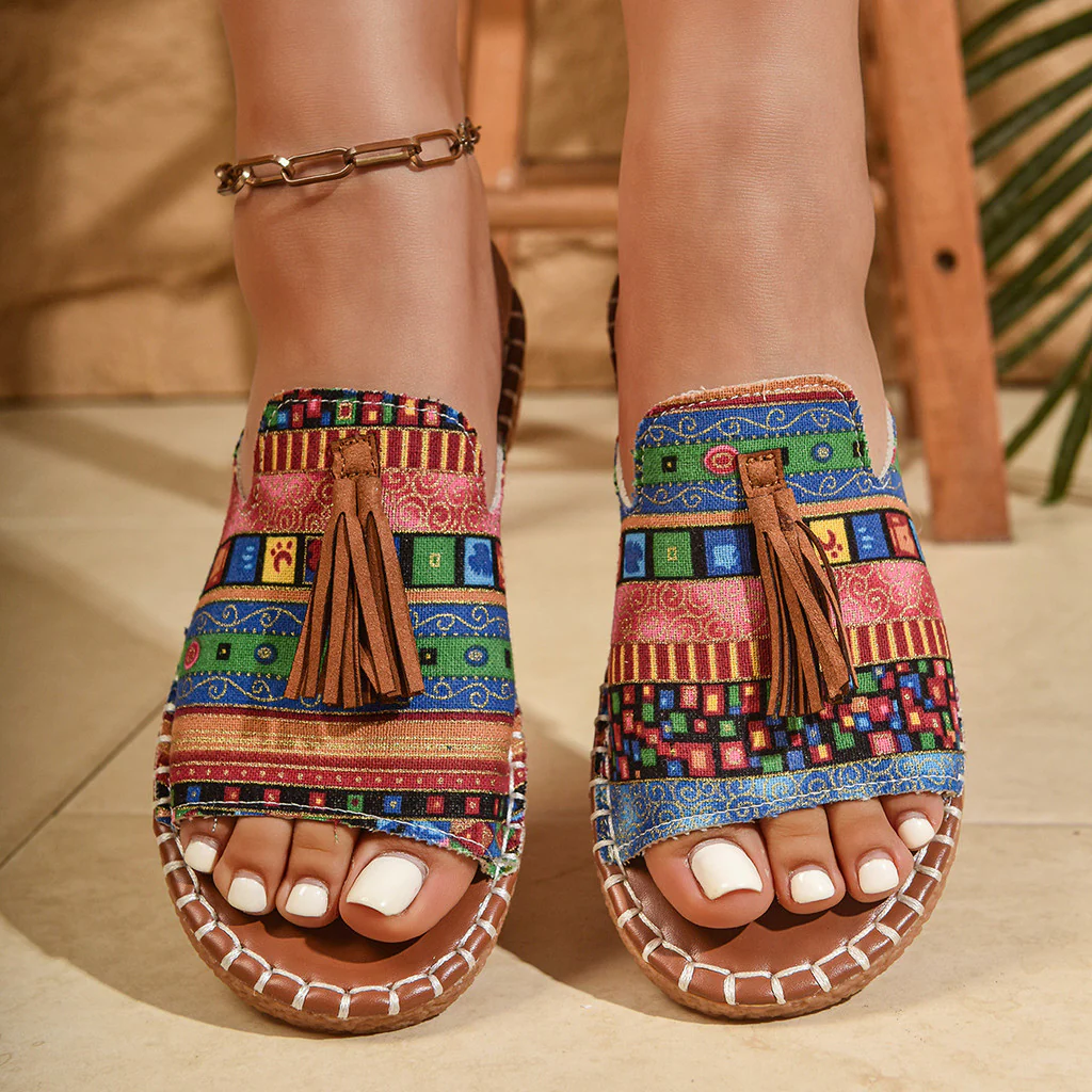 Margaret – Sandalen Mit Quasten im Bohemian Stil