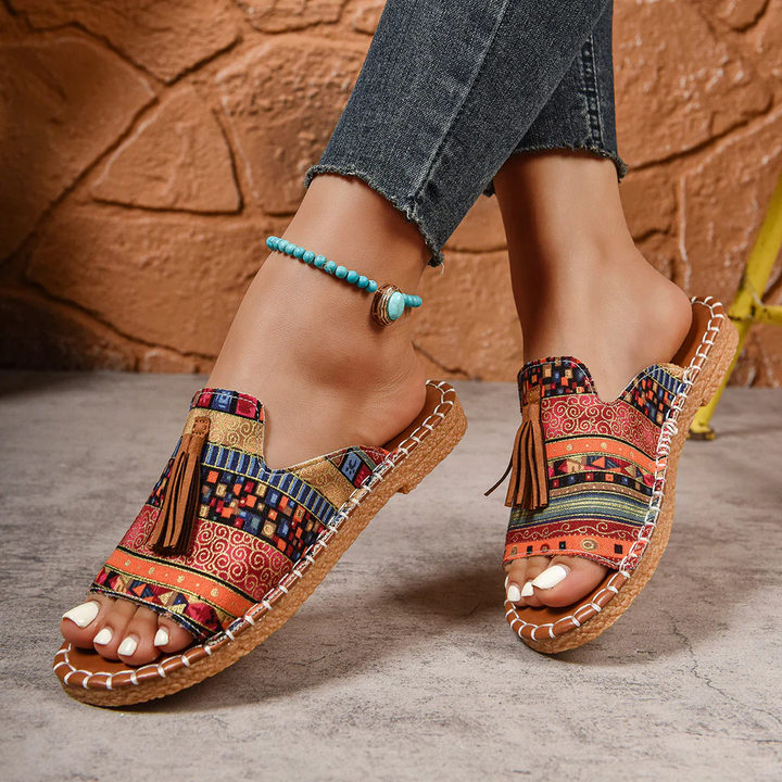 Margaret – Sandalen Mit Quasten im Bohemian Stil
