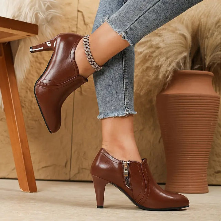 Darcie - Orthopädische Lederstiefel Mit Seitlichem Reißverschluss