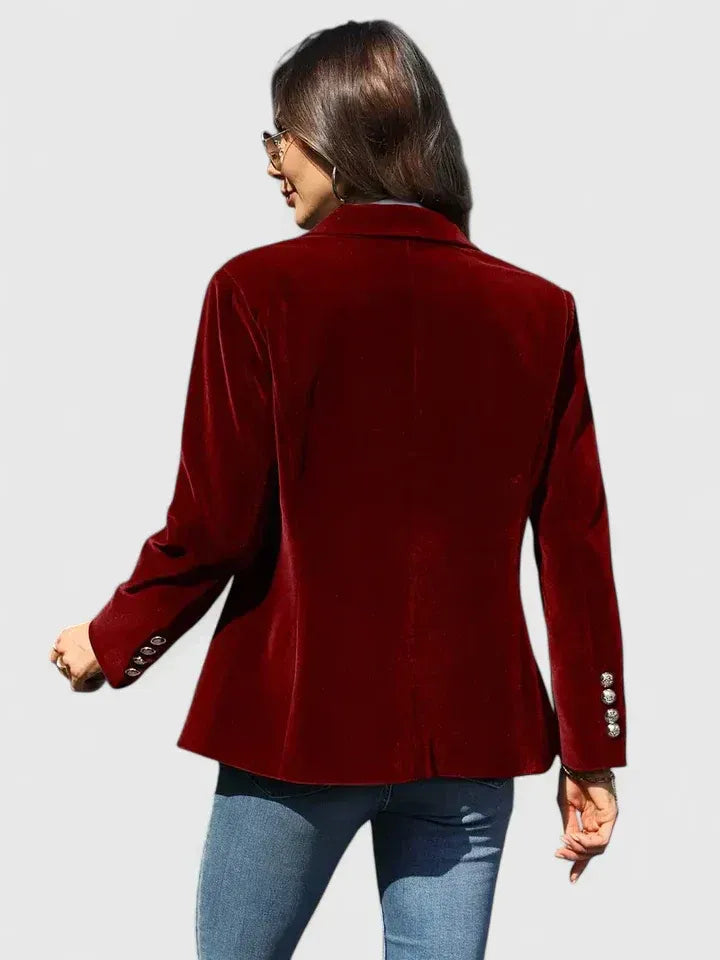 Dagmara – Einreihiger Samt Blazer