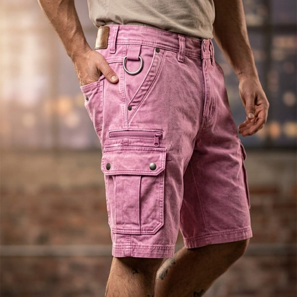 Pezeshkian – Stilvolle Denim-Fracht-Kurzhosen