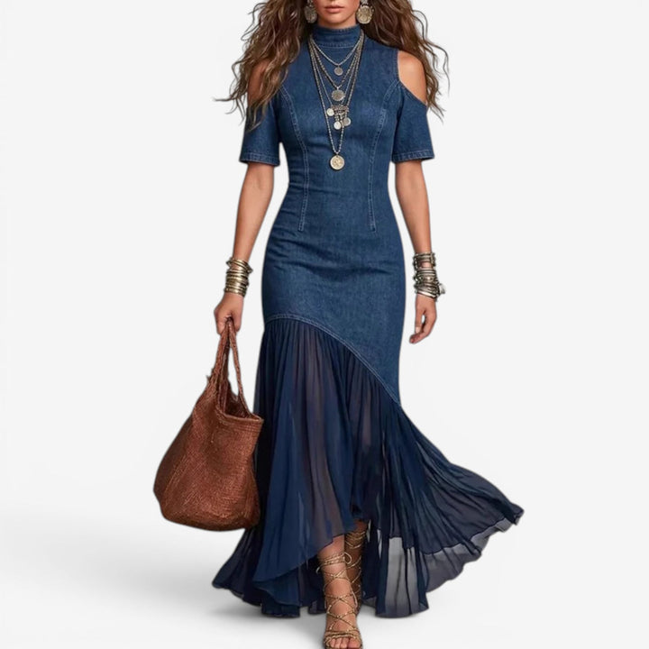 Lyttia – Langes Jeans Kleid