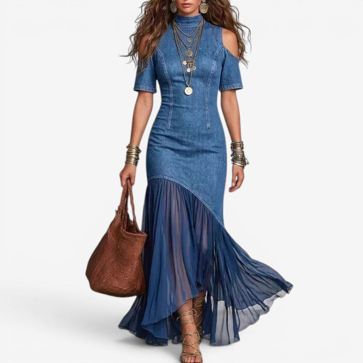 Lyttia – Langes Jeans Kleid