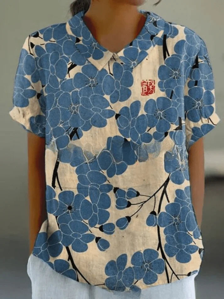 Inga - Bluse Mit Blumendruck