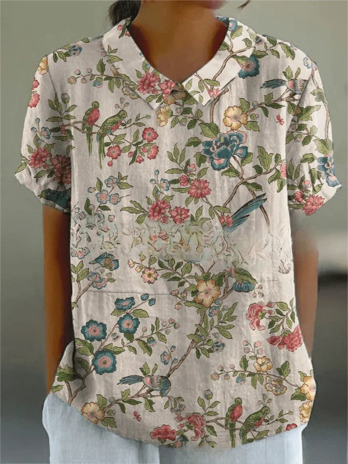 Inga - Bluse Mit Blumendruck