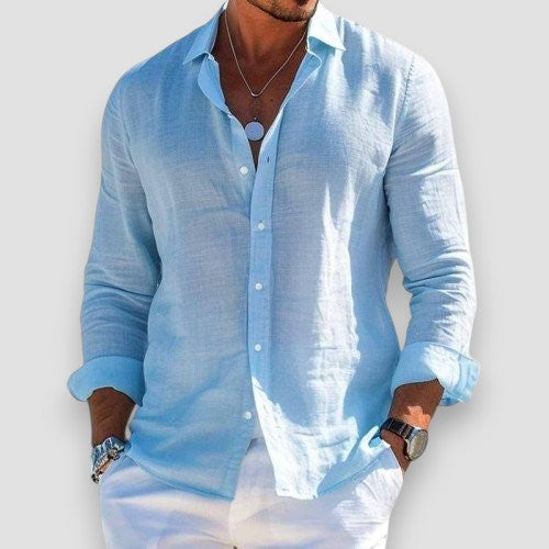 Edmur – Elegantes Sommerhemd Mit Langen Ärmeln