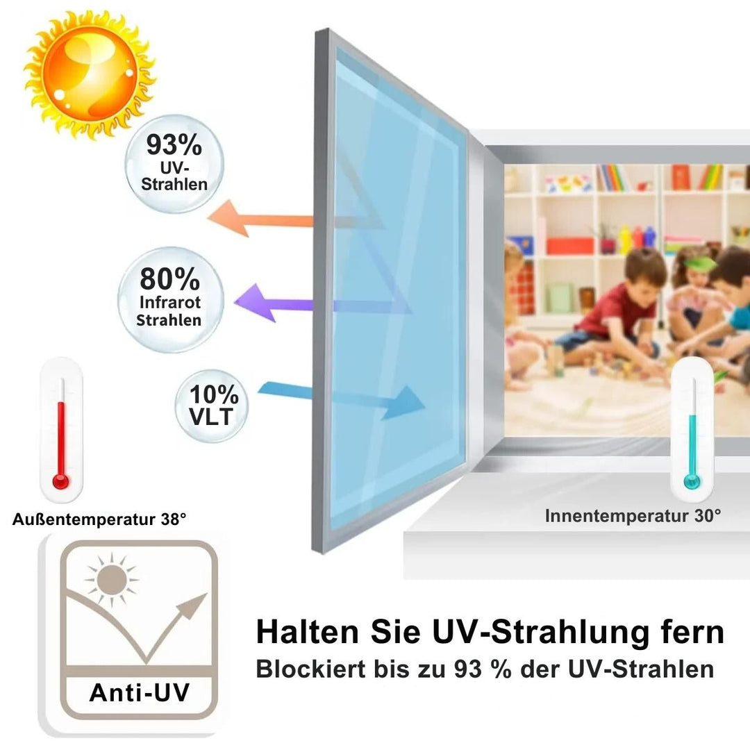 CrystalCover™ -  Sichtschutz, Sonnenschutz, UV-reflektierende Fensterfolie