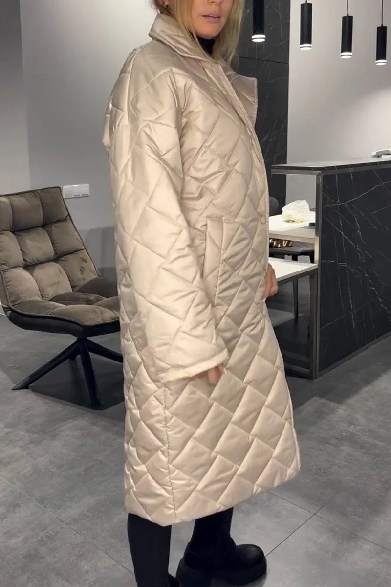 Devine – Eleganter Steppmantel Mit Leopardenfutter