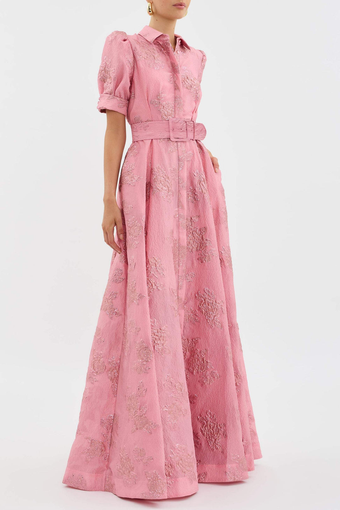 Anabella - Langes Kleid Mit Puffärmeln