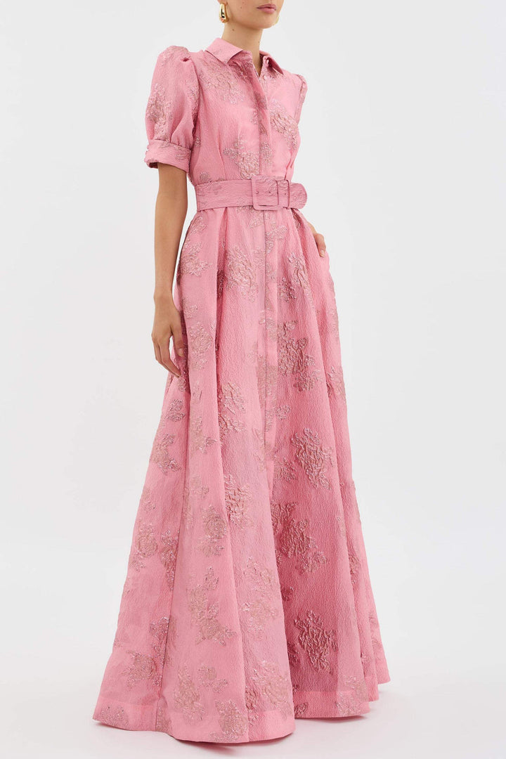 Anabella - Langes Kleid Mit Puffärmeln