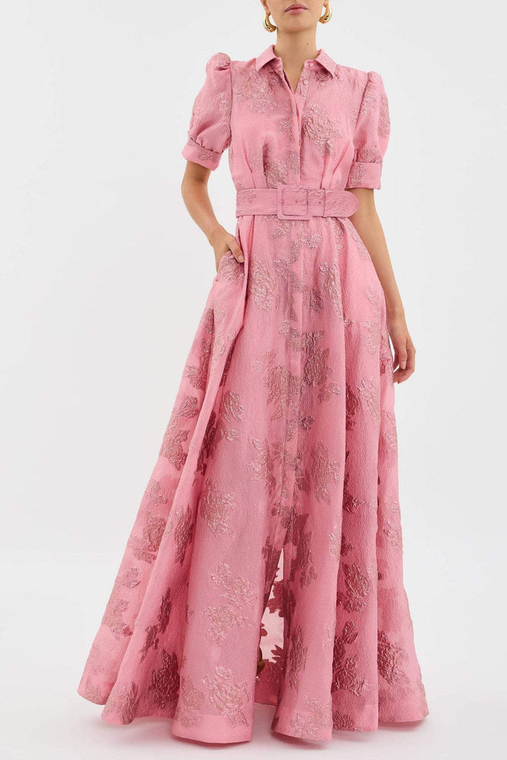 Anabella - Langes Kleid Mit Puffärmeln