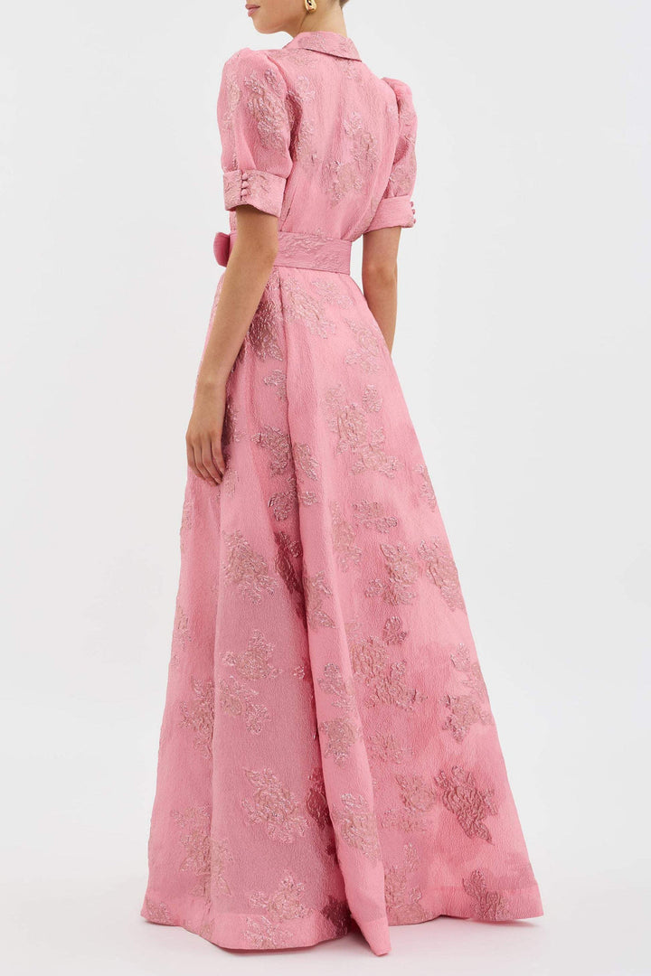 Anabella - Langes Kleid Mit Puffärmeln