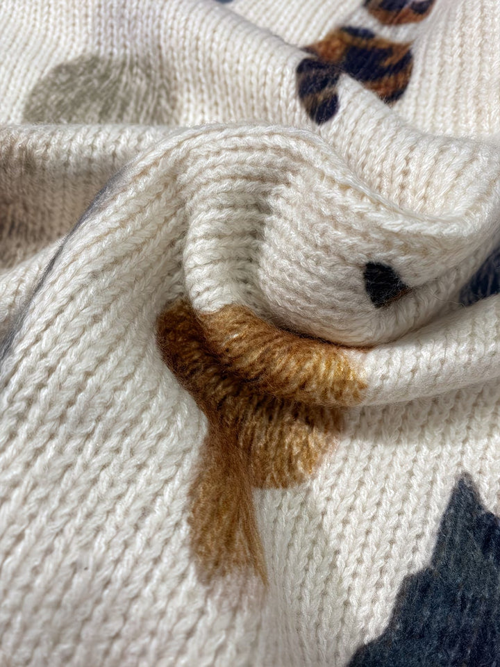 Ljubinka – Strick Jacke Mit Katzen Motiv
