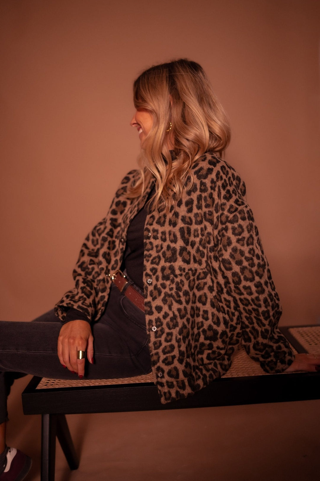 Leana – Atmungsaktive Jacke Mit Leoparden Muster