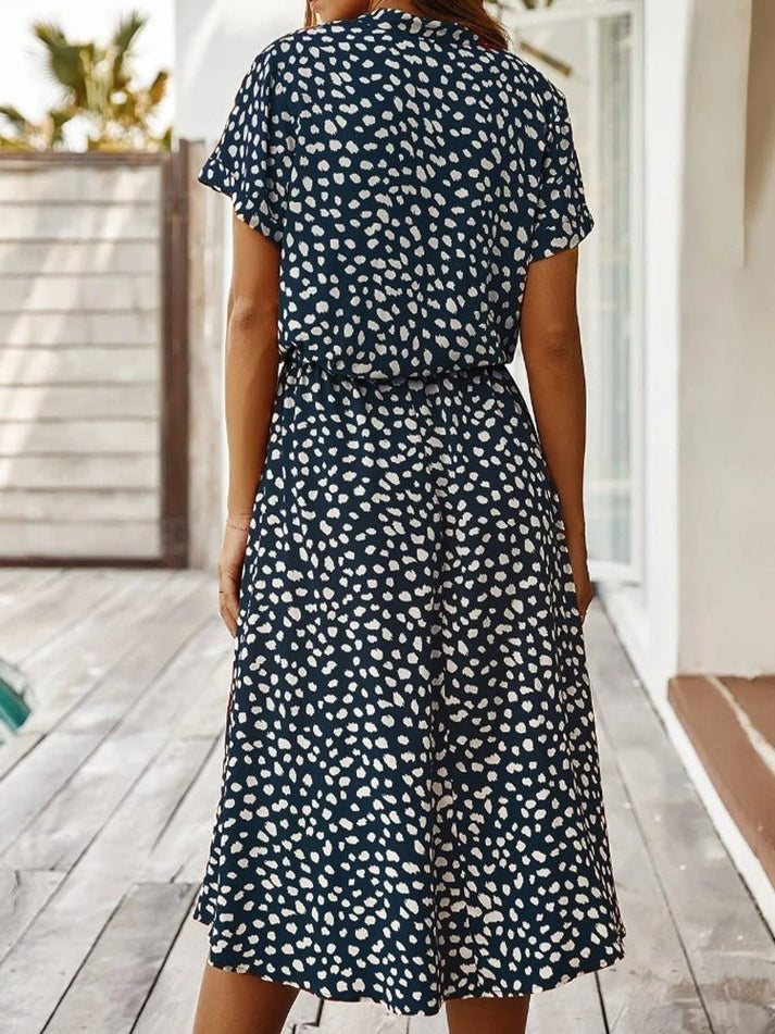 Carine - V Ausschnitt Kleid
