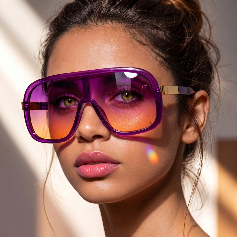 LumaVex - Sonnenbrille Im Shield Stil Mit Breit Getönten Gläsern